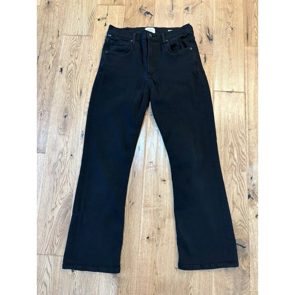 Citizens of Humanity Isola Straight Crop Womens Black Denim Stretch 27
